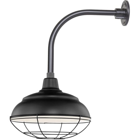 A large image of the Millennium Lighting RWHS14-RGN12 Satin Black