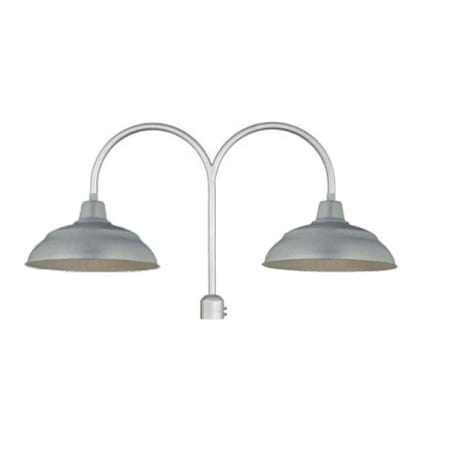 A large image of the Millennium Lighting RWHS17-RPAD Galvanized
