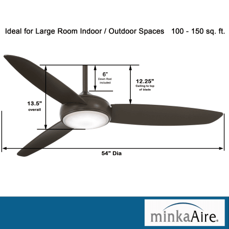 A large image of the MinkaAire Concept IV Dimensions