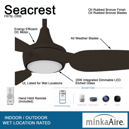 A large image of the MinkaAire Seacrest Detail - ORB