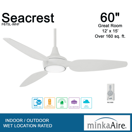 A large image of the MinkaAire Seacrest Seacrest 60"