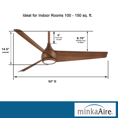 A large image of the MinkaAire Twist Twist Dimensions