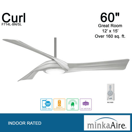 A large image of the MinkaAire Curl Curl 60"