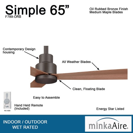 A large image of the MinkaAire Simple 65 Blade Detail