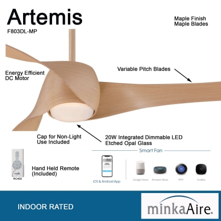 A large image of the MinkaAire Artemis LED Details - MP