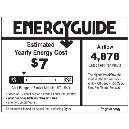 A large image of the MinkaAire Artemis LED Energy Guide