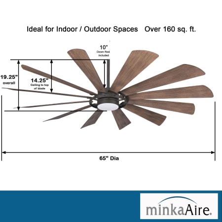A large image of the MinkaAire Windmolen Dimensions