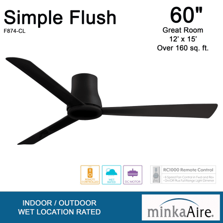 A large image of the MinkaAire Simple Flush 60 Simple Flush 60