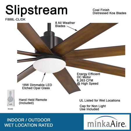 A large image of the MinkaAire Slipstream LED Detail - CL-DK
