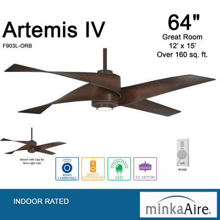 A large image of the MinkaAire Artemis IV LED Artemis IV - ORB