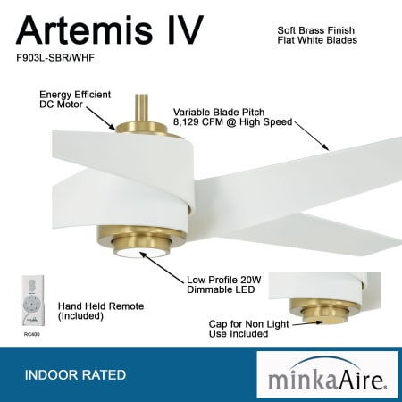 A large image of the MinkaAire Artemis IV LED Detail