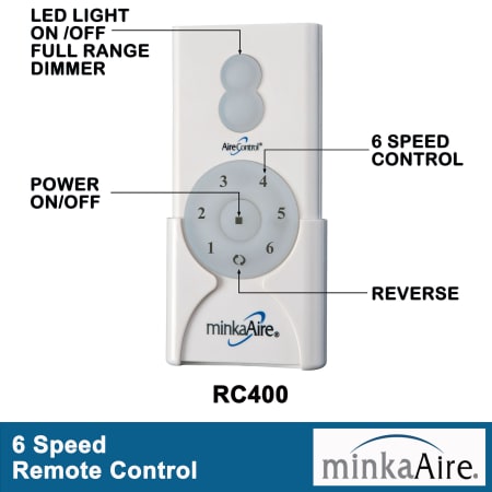 A large image of the MinkaAire Artemis IV LED RC400