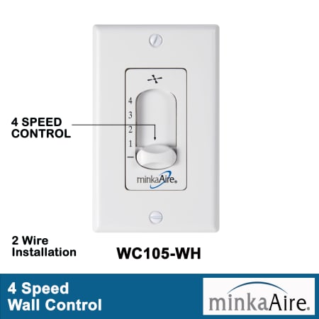 A large image of the MinkaAire Roto WC105-WH