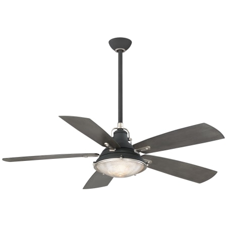 Minkaaire F681l Sdbk Ws Sand Black Weathered Steel Groton 56 5 Blade Indoor Outdoor Led Ceiling Fan With Remote Included Lightingshowplace Com
