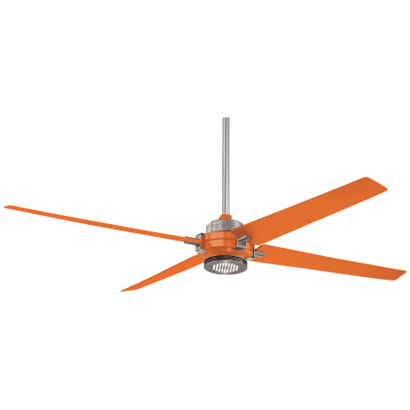 A large image of the MinkaAire Spectre Brushed Nickel / Orange