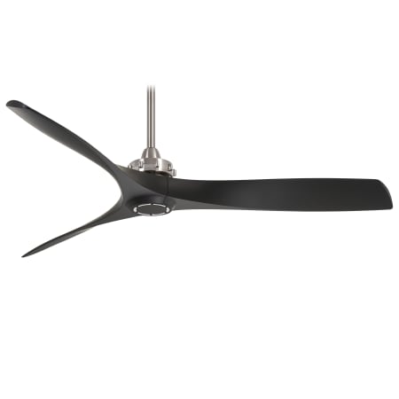 A large image of the MinkaAire Aviation Brushed Nickel with Coal Blades