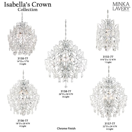 A large image of the Minka Lavery 3150-77 Isabella's Crown Collection