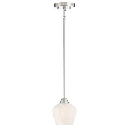 A large image of the Minka Lavery 2171 Pendant with Canopy - Brushed Nickel