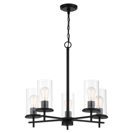 A large image of the Minka Lavery 4095 Chandelier with Canopy - Coal