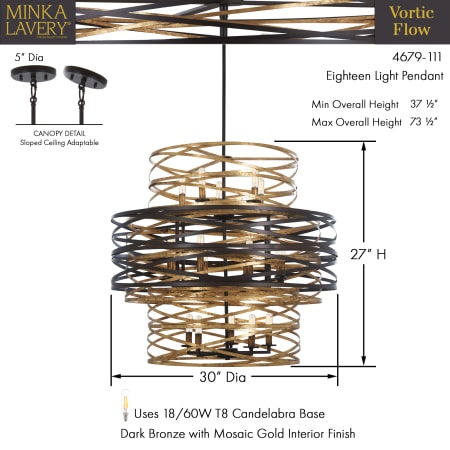 A large image of the Minka Lavery 4679  Dimensions