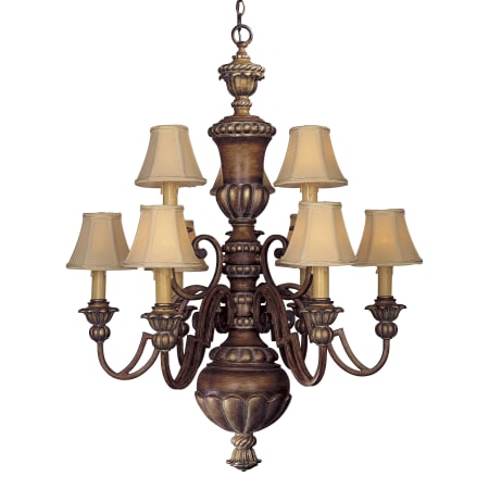 Minka Lavery 947 126 Belcaro Walnut 9 Light Up Lighting Chandelier Minka Lavery Ml 947