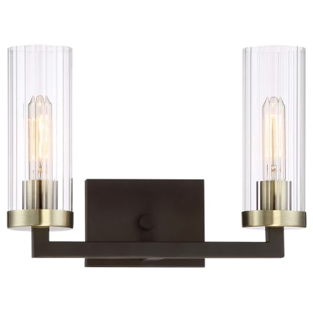 A large image of the Minka Lavery 3042-560 Aged Kinston Bronze with Brushed Brass