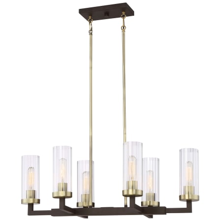 A large image of the Minka Lavery 3046-560 Aged Kinston Bronze with Brushed Brass