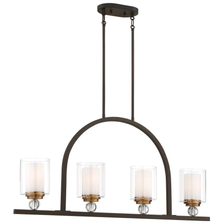 A large image of the Minka Lavery 3074-416 Painted Bronze / Natural Brushed Brass