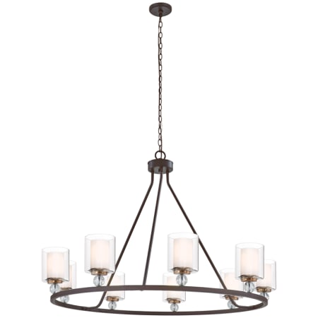 A large image of the Minka Lavery 3087 Painted Bronze with Natural Brushed Brass