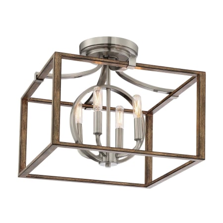 A large image of the Minka Lavery 4013 Sun Faded Wood / Brushed Nickel