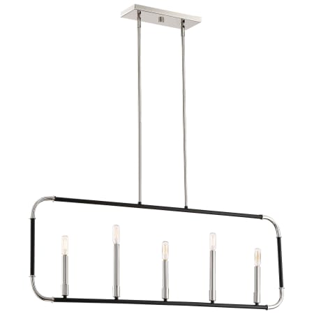 A large image of the Minka Lavery 4065-572 Matte Black with Polished Nickel