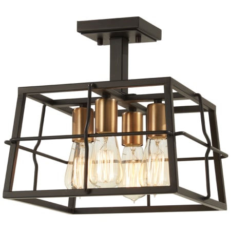 A large image of the Minka Lavery 4769 Painted Bronze with Natural Brushed Brass