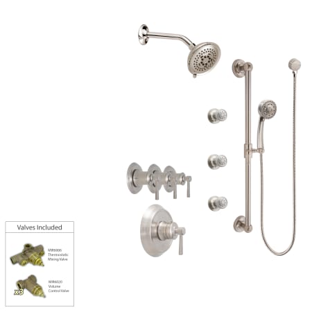 A large image of the Mirabelle MIRPTCST3VSH3B Brushed Nickel