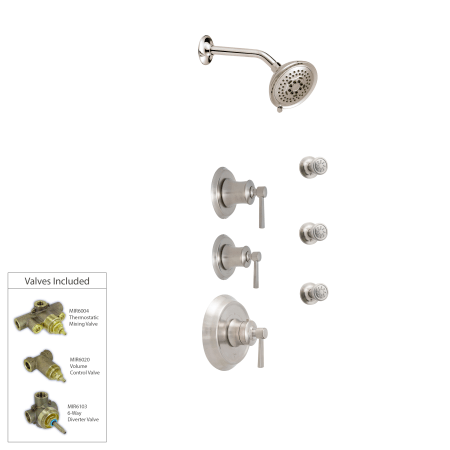 A large image of the Mirabelle MIRPTCSTVDS3B Brushed Nickel
