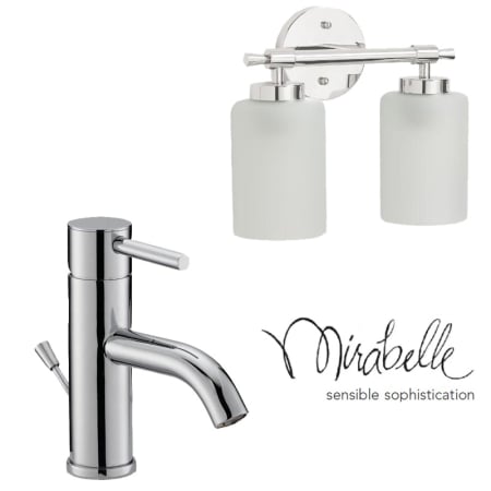 A large image of the Mirabelle MIRWSED100P/MLED2LGT Brushed Nickel