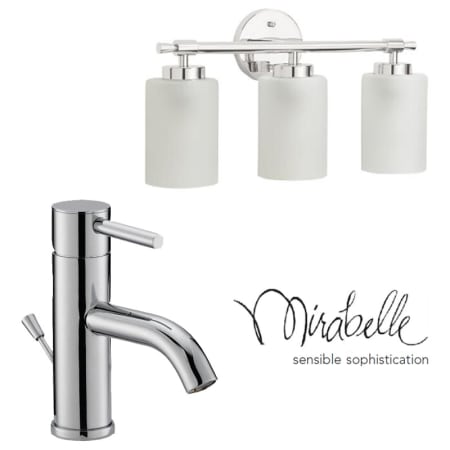 A large image of the Mirabelle MIRWSED100P/MLED3LGT Brushed Nickel