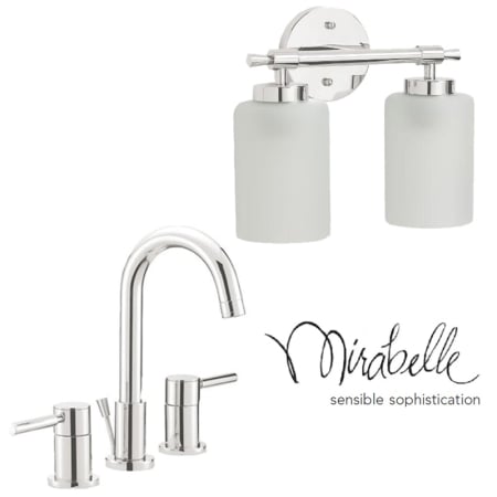 A large image of the Mirabelle MIRWSED800H/MLED2LGT Brushed Nickel
