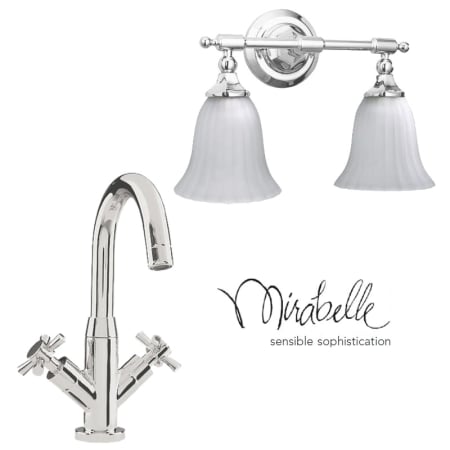 A large image of the Mirabelle MIRWSML102/BRKW2LGT Brushed Nickel