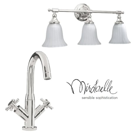 A large image of the Mirabelle MIRWSML102/BRKW3LGT Brushed Nickel