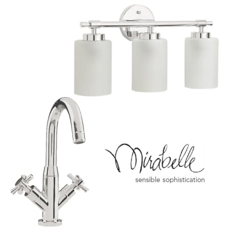 A large image of the Mirabelle MIRWSML102/MLED3LGT Brushed Nickel