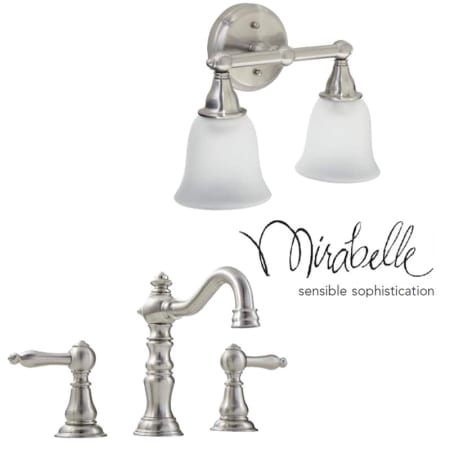 A large image of the Mirabelle MIRWSSA800/SA2LGT Brushed Nickel