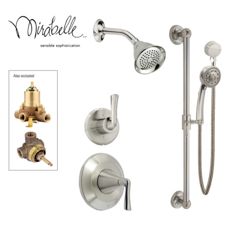 A large image of the Mirabelle RD-SH1HS1-PB Brushed Nickel