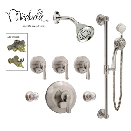 A large image of the Mirabelle RD-SHHS2BS-V2 Brushed Nickel