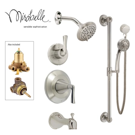 A large image of the Mirabelle RD-SHHSTS Brushed Nickel