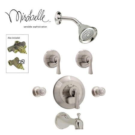 A large image of the Mirabelle RD-SHTS2BS-V2 Brushed Nickel