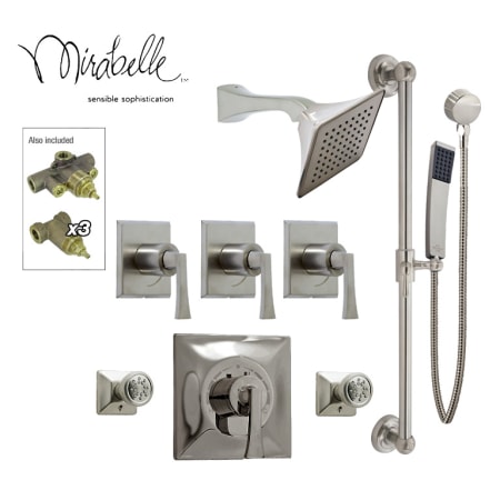 A large image of the Mirabelle SQ-SHHS2BS Brushed Nickel