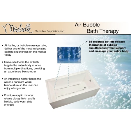 A large image of the Mirabelle MIREDA6036 Airbath Info Graphic