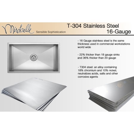 A large image of the Mirabelle MIRUC3321E Stainless Info Graphic