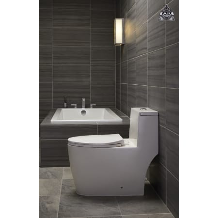 Mirabelle MIRBD241SWH Bradenton One-Piece Elongated Toilet Includes Slow Close Seat and Cover 