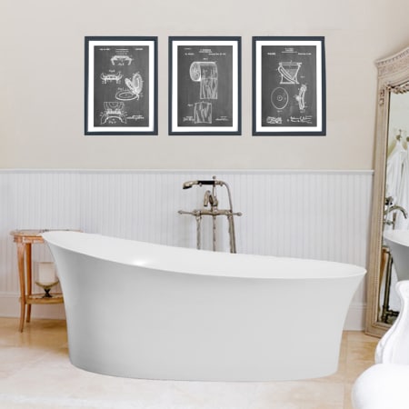 Miseno 243067 Bat Wh White 67 Freestanding Acrylic Soaking Tub With Miseno 243067 Bat Wh
